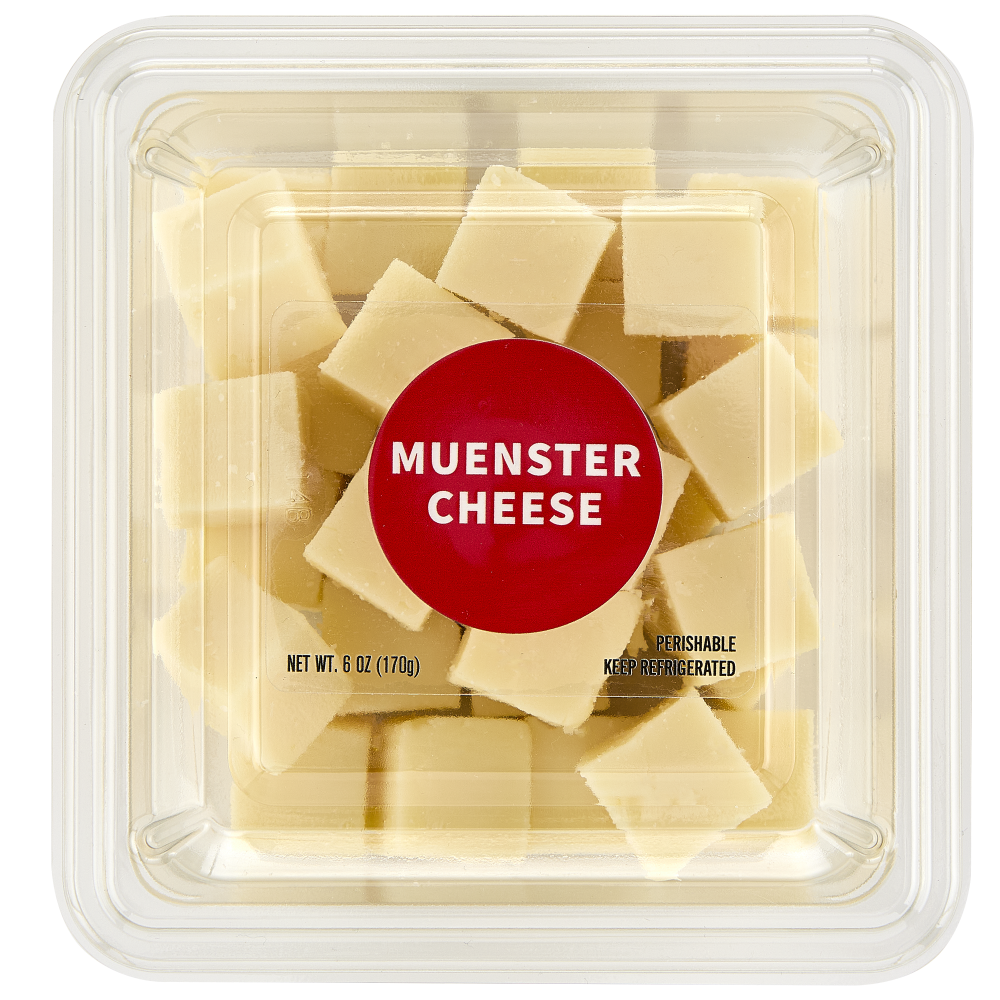 slide 1 of 6, Upper Cut® Muenster Cheese Cubes, 6 oz
