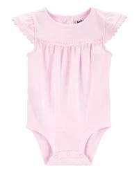 Oshkosh Baby Cotton Pointelle Bodysuit Pink 6M