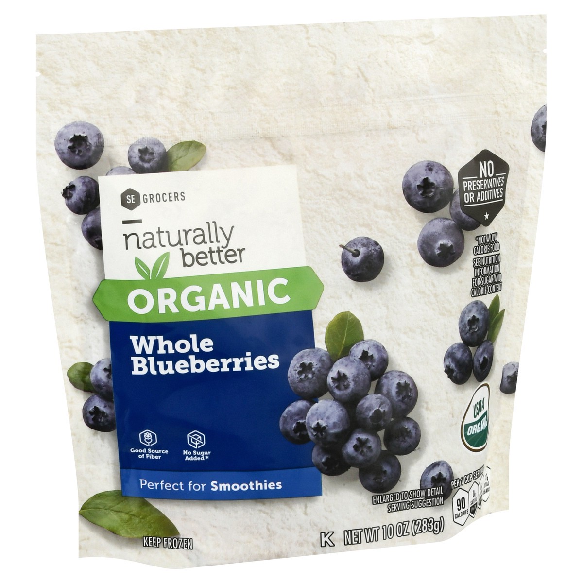 slide 6 of 12, SE Grocers Naturally Better Organic Whole Blueberries, 10 oz