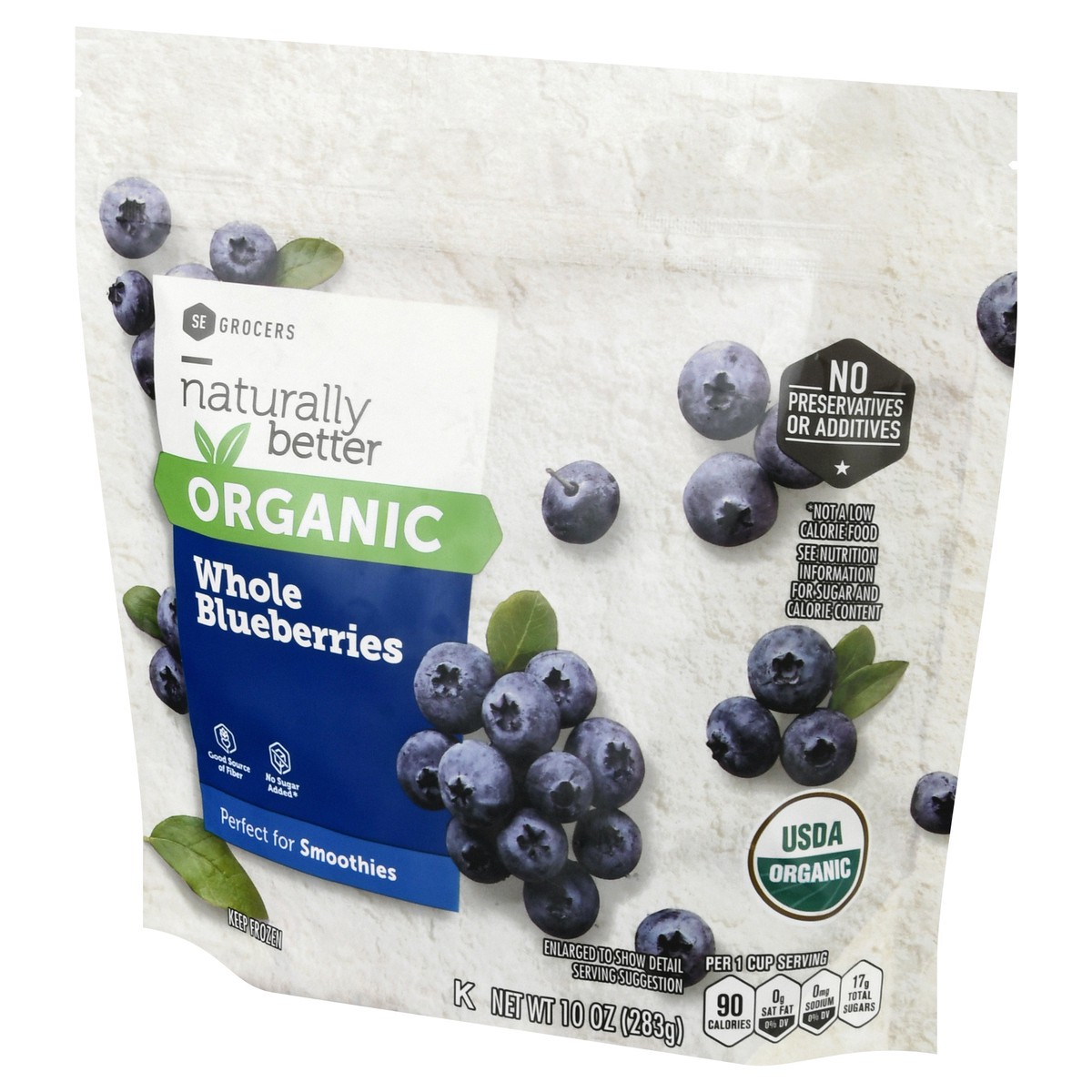 slide 12 of 12, SE Grocers Naturally Better Organic Whole Blueberries, 10 oz