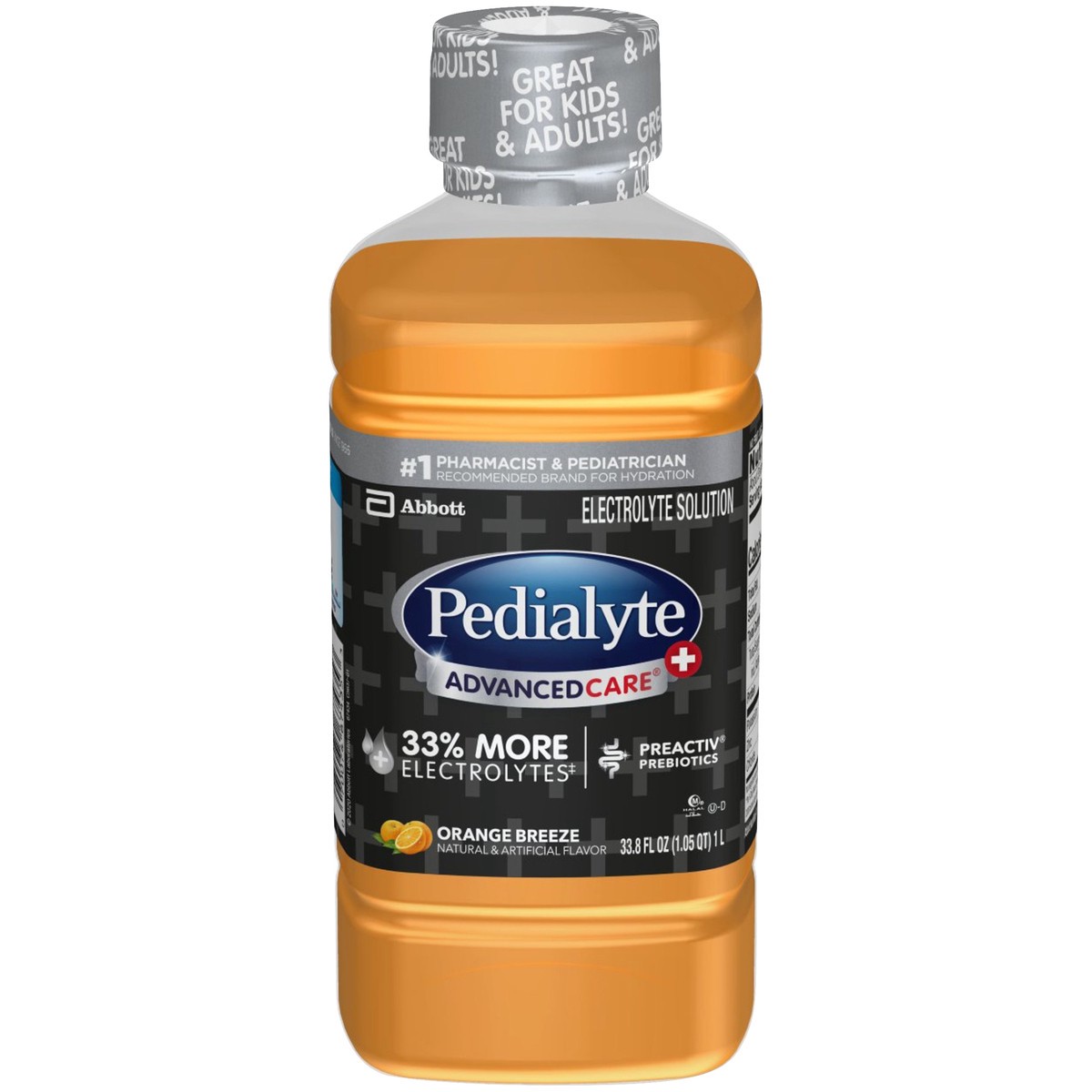 slide 1 of 9, Pedialyte AdvancedCare Plus Electrolyte Solution Orange Breeze 33.8 fl oz Bottle, 33.8 fl oz