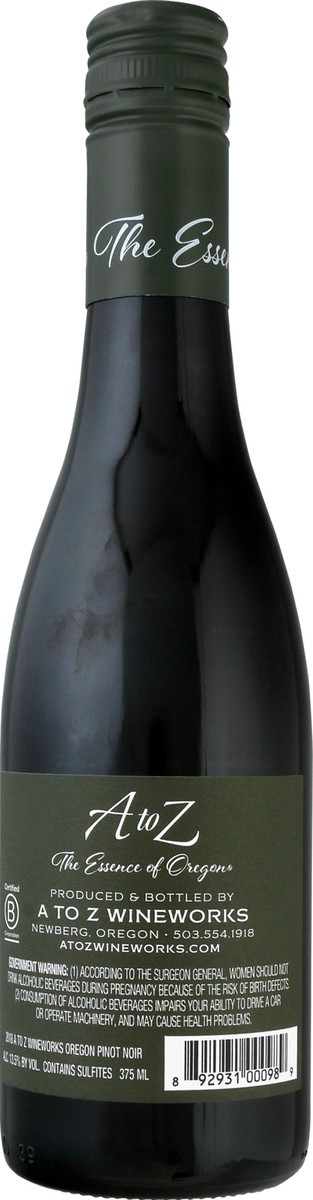 slide 9 of 10, A to Z Wineworks Oregon Pinot Noir 375 ml, 375 ml