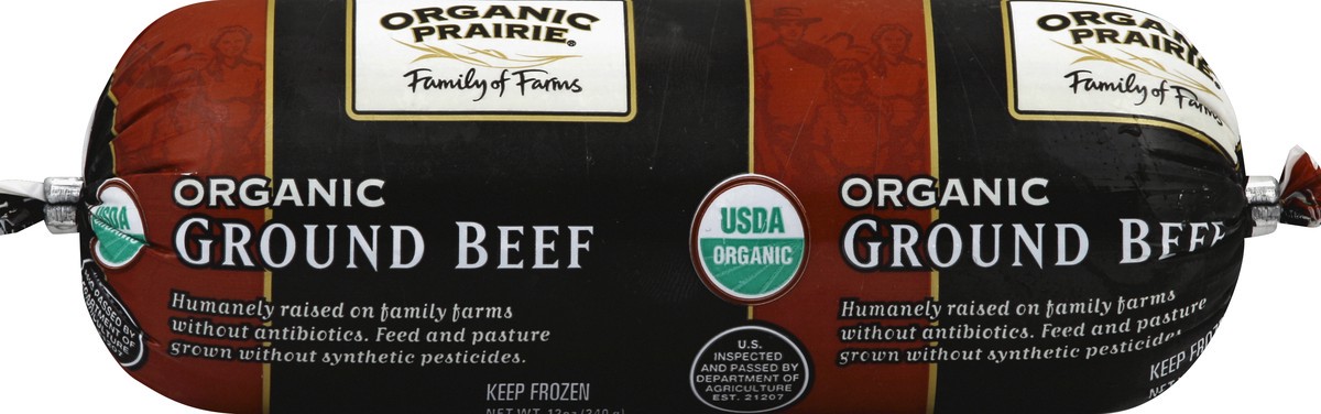 slide 3 of 3, Organic Prairie Beef 12 oz, 12 oz