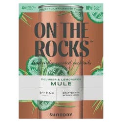 On The Rocks Cucumber & Lemongrass Mule Ready to Drink Cocktail 4x355 ml