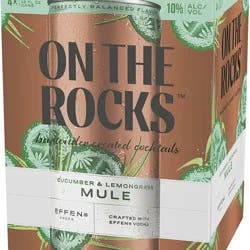 On The Rocks Cucumber & Lemongrass Mule Ready to Drink Cocktail 4x355 ml