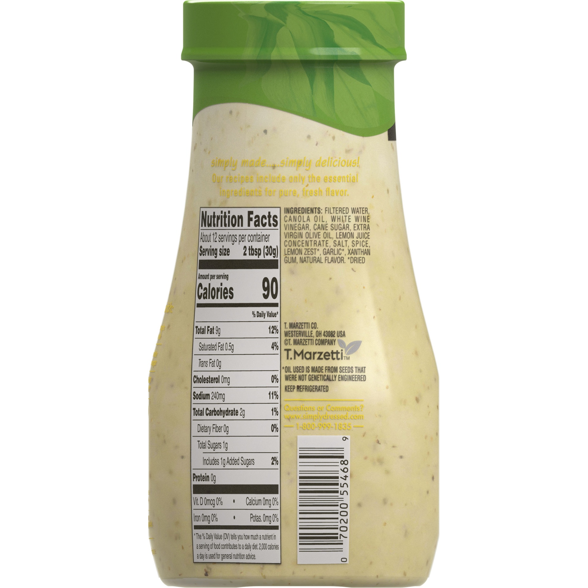 slide 6 of 8, Marzetti Simply Dressed Lemon Vinaigrette, 12 fl oz