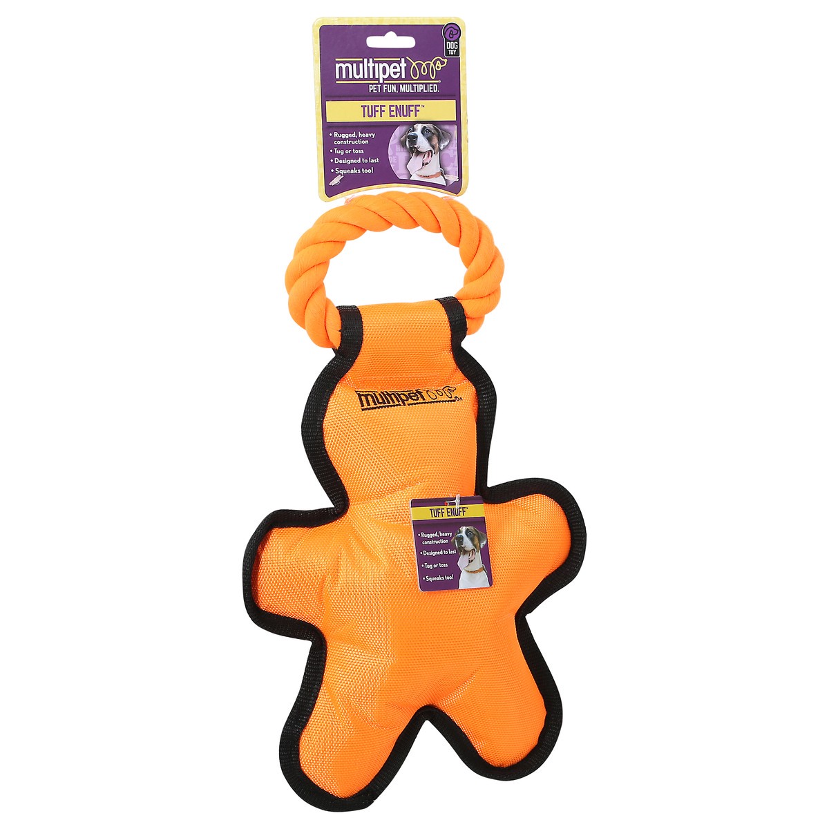 slide 5 of 10, MultiPet Tuff Enuff Tug O Man with Rope Dog Toy 1 ea, 1 ct