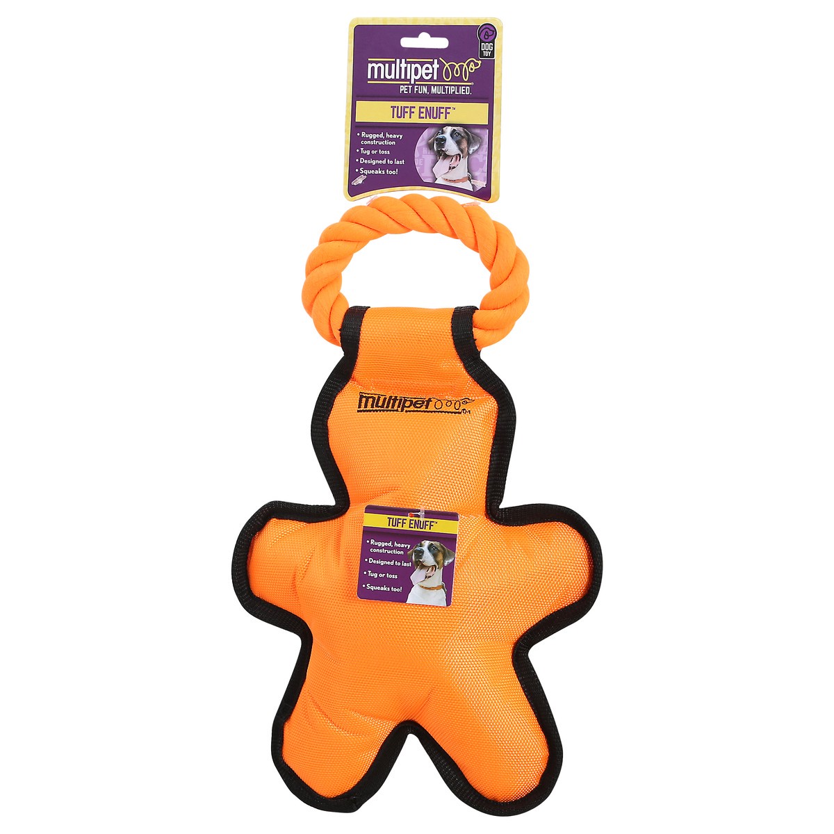 slide 6 of 10, MultiPet Tuff Enuff Tug O Man with Rope Dog Toy 1 ea, 1 ct