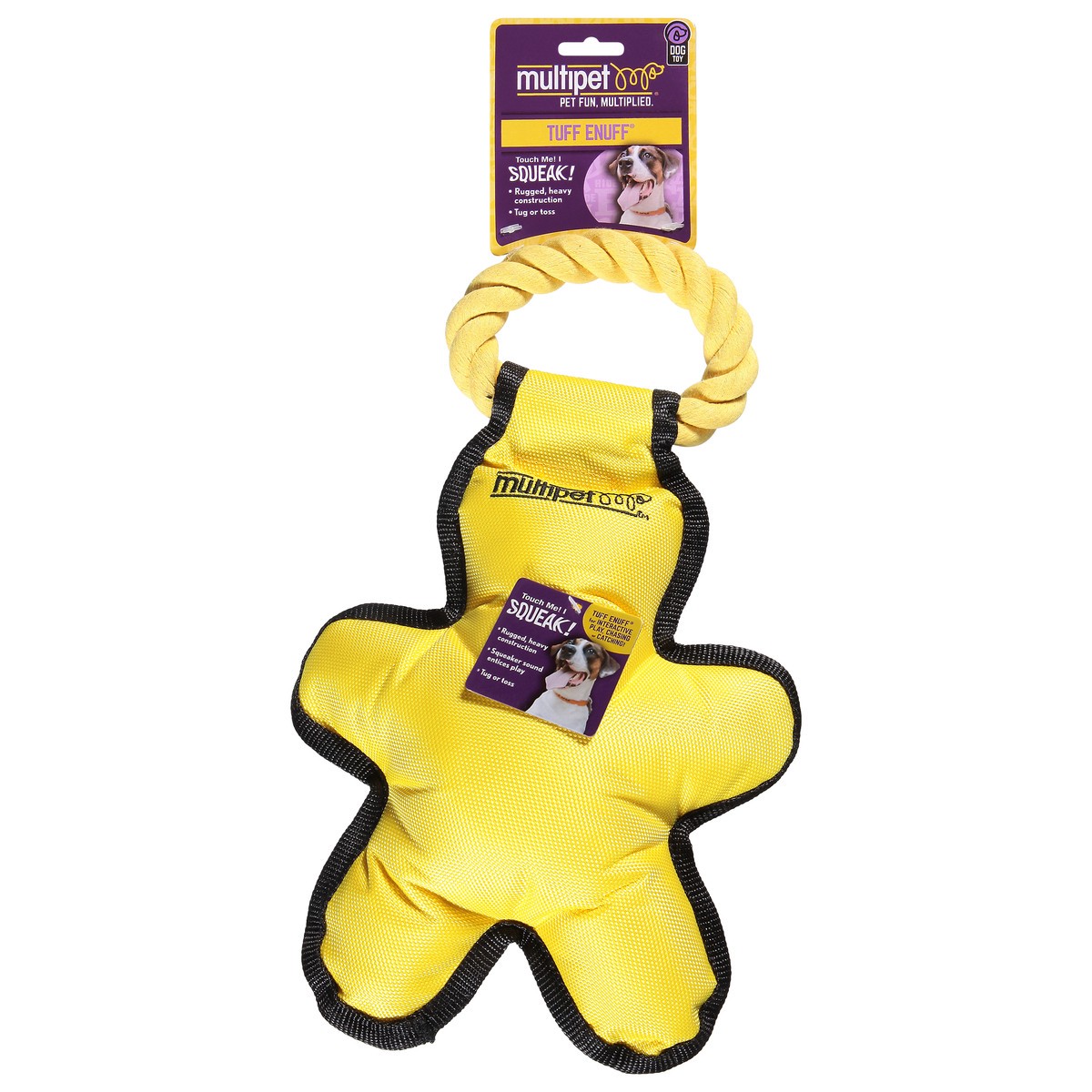slide 1 of 10, MultiPet Tuff Enuff Tug O Man with Rope Dog Toy 1 ea, 1 ct