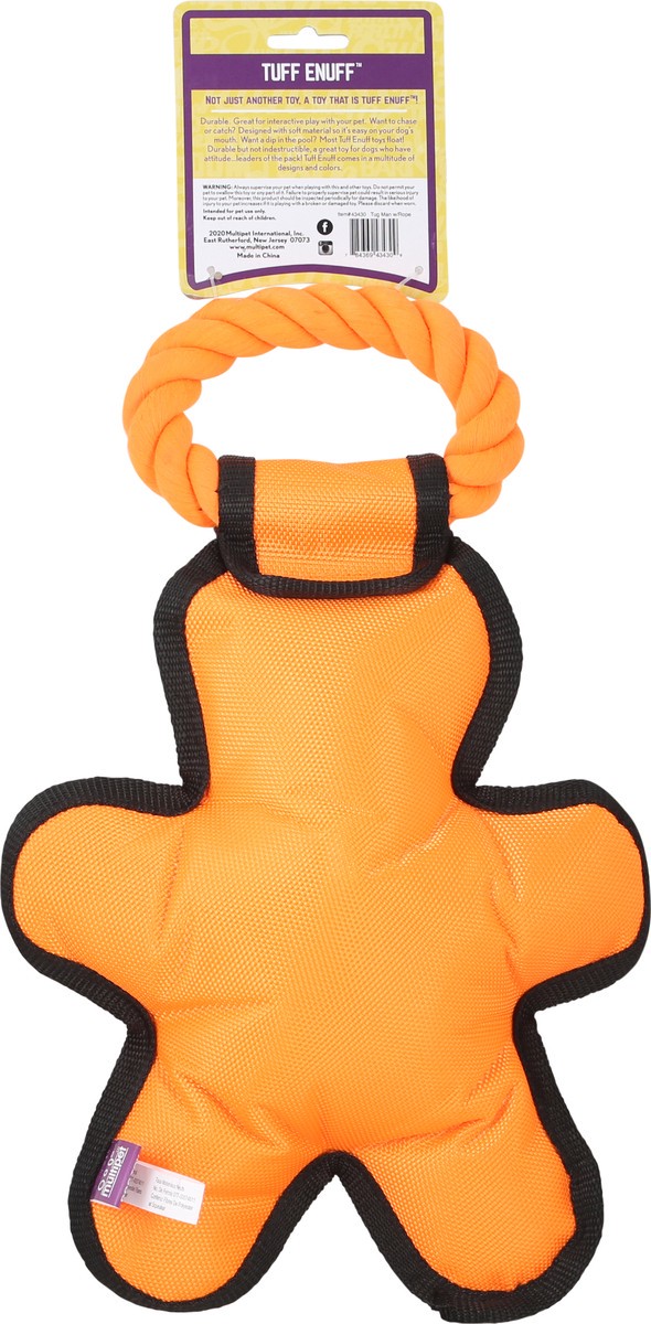 slide 3 of 10, MultiPet Tuff Enuff Tug O Man with Rope Dog Toy 1 ea, 1 ct