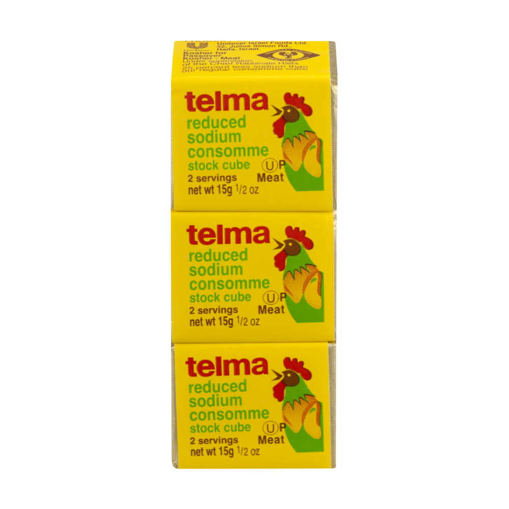 slide 1 of 1, Telma Reduced Sodium Consomme Stock Cubes, 3 ct; 0.5 oz
