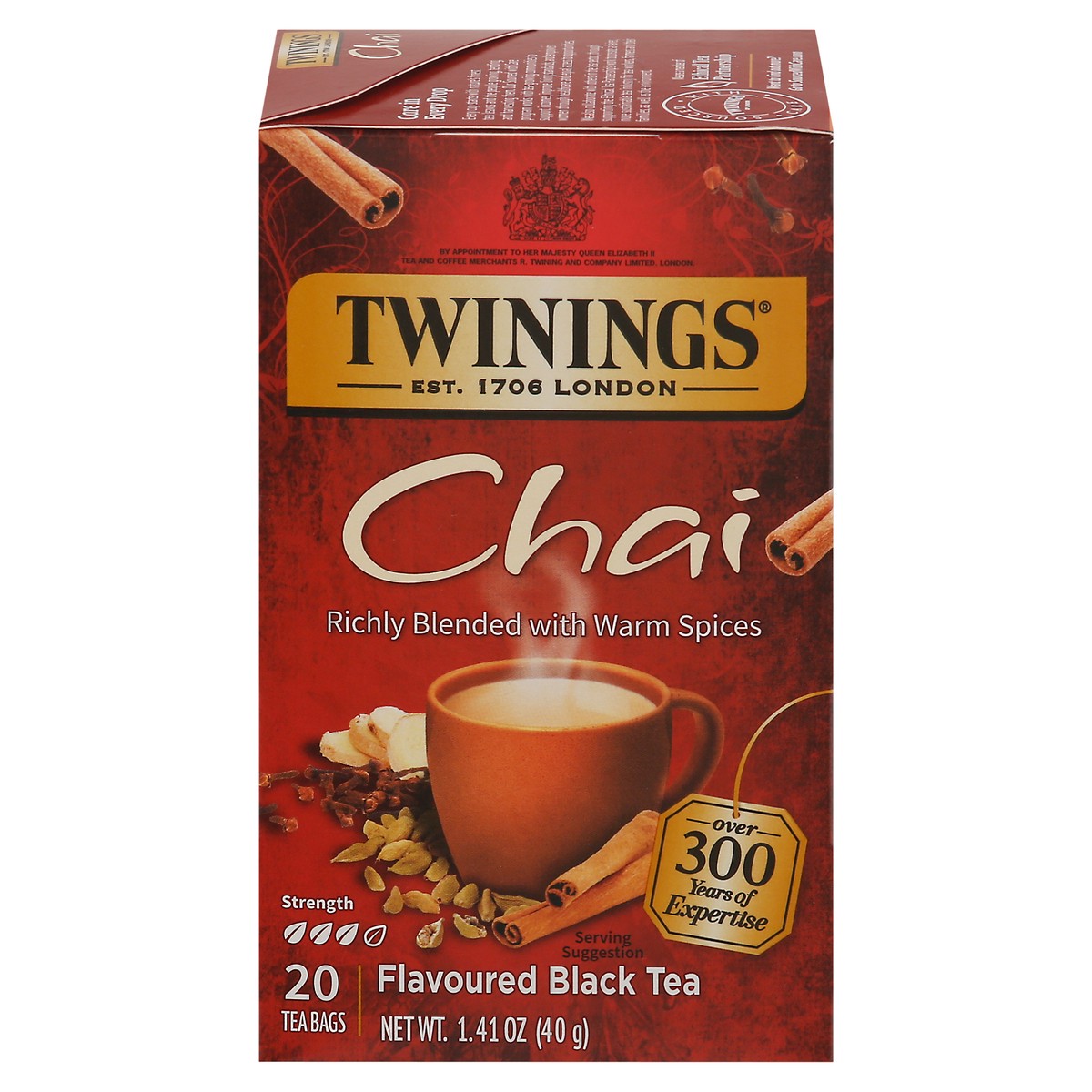 slide 1 of 7, Twinings Chai Flavoured Black Tea 20 Tea Bags, 20 ct