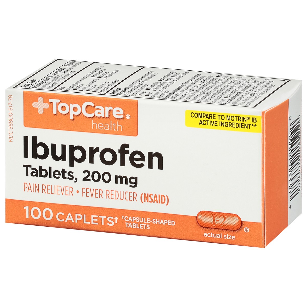 slide 8 of 10, Topcare Ibup Caps Orange, 100 ct