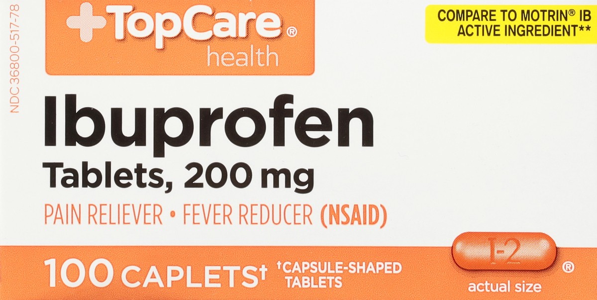 slide 9 of 10, Topcare Ibup Caps Orange, 100 ct