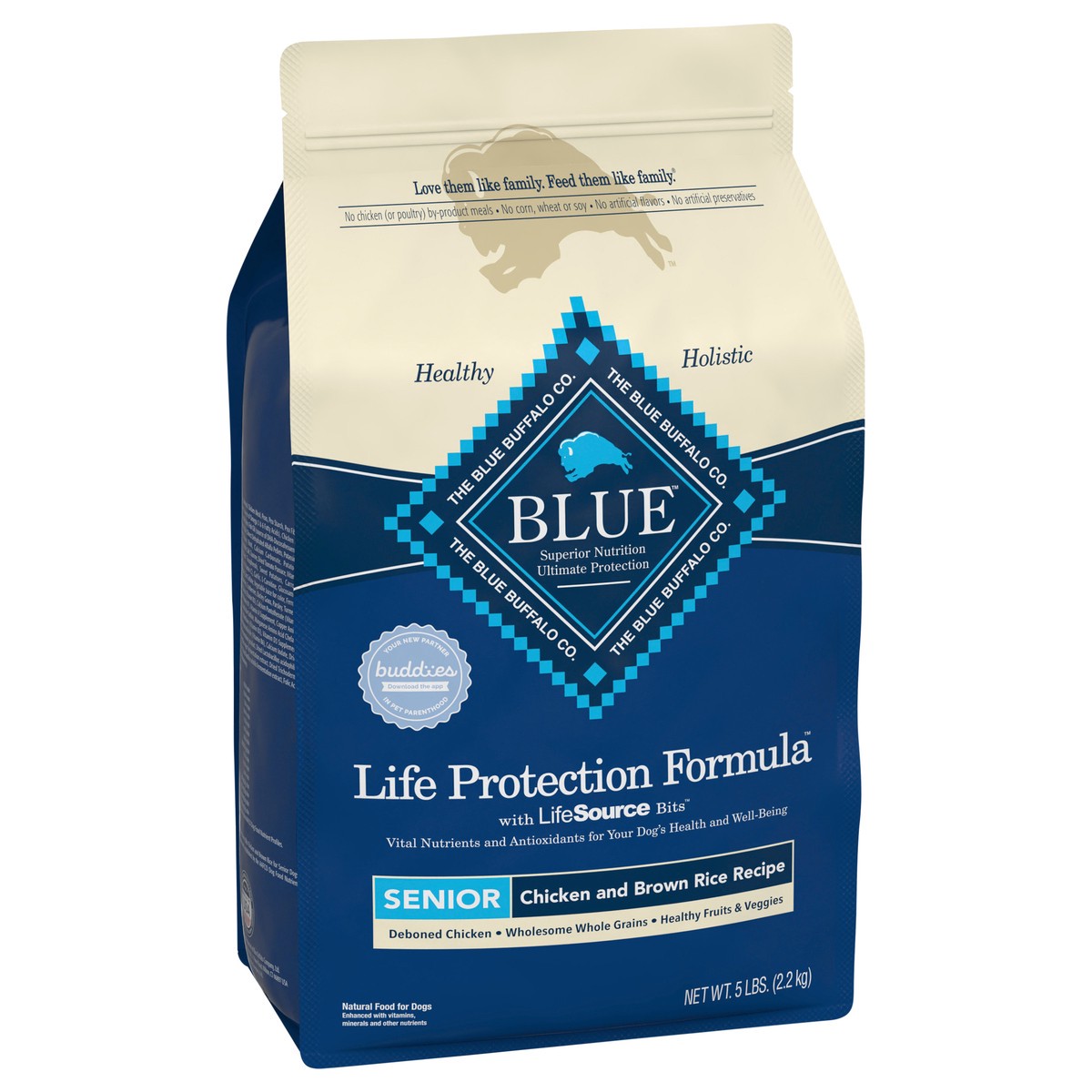 slide 6 of 8, Blue Buffalo Life Protection Formula Senior Dog Food, Chicken & Brown Rice, 5lbs, 5 lb