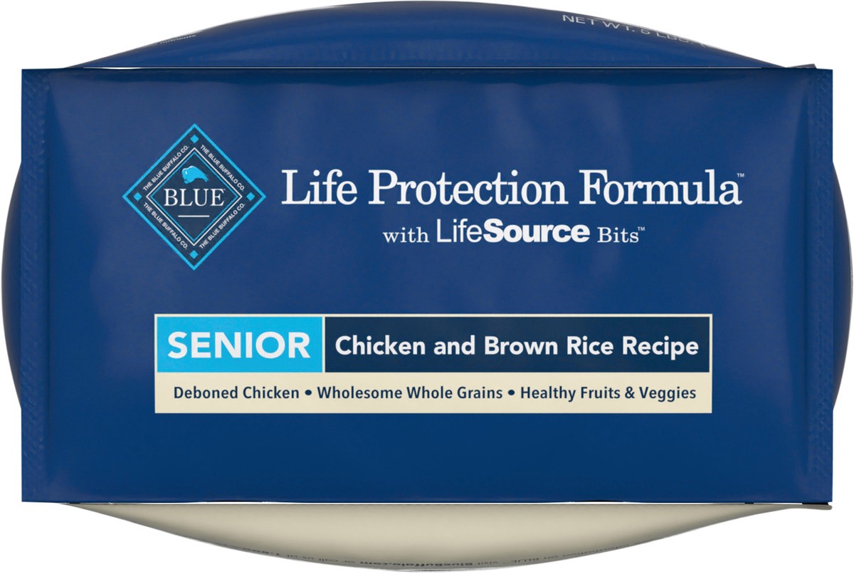 slide 2 of 8, Blue Buffalo Life Protection Formula Senior Dog Food, Chicken & Brown Rice, 5lbs, 5 lb