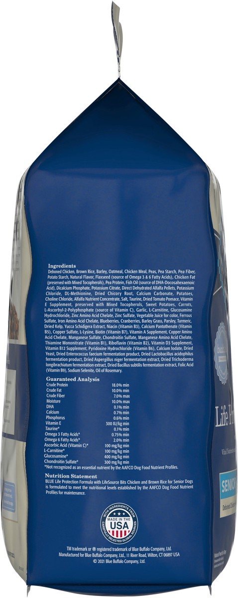 slide 7 of 8, Blue Buffalo Life Protection Formula Senior Dog Food, Chicken & Brown Rice, 5lbs, 5 lb