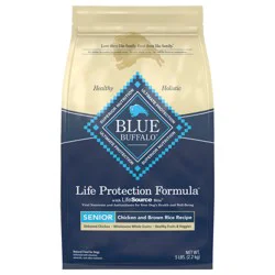 Blue Buffalo Life Protection Formula Senior Dog Food, Chicken & Brown Rice, 5lbs