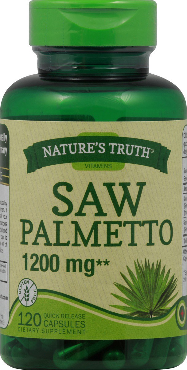 slide 3 of 5, Nature's Truth Saw Palmetto 1200 mg, 120 Count, 120 ct