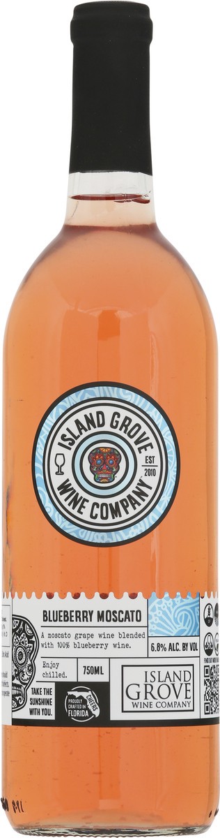 slide 3 of 13, Island Grove Wine Company Moscato Blueberry Grape Wine - 750 ml, 750 ml