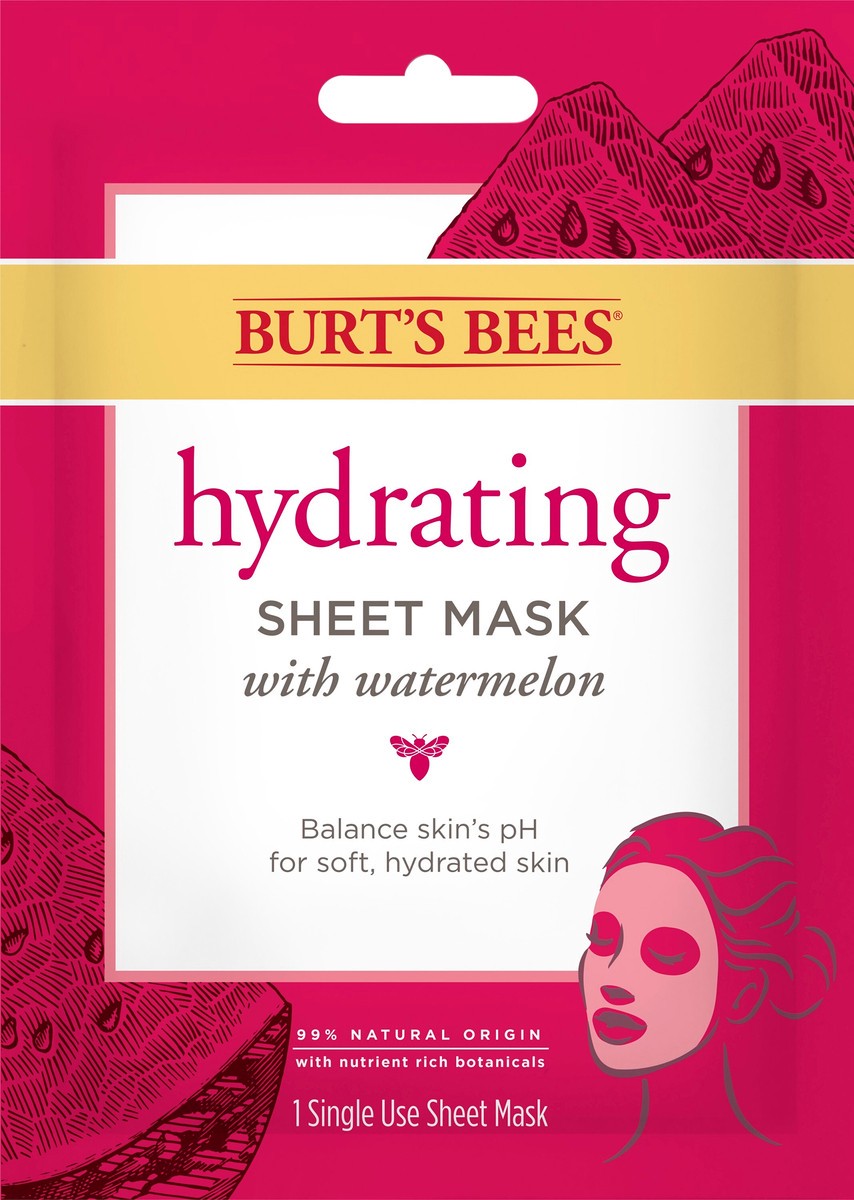 slide 1 of 101, Burt's Bees Hydrating with Watermelon Sheet Mask 1 ea, 1 ct