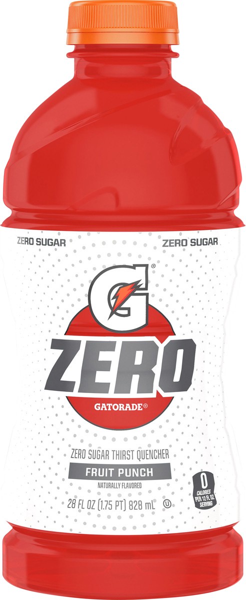 slide 3 of 3, Gatorade Zero Zero Sugar Thirst Quencher Fruit Punch Naturally Flavored 28 Fl Oz, 28 fl oz