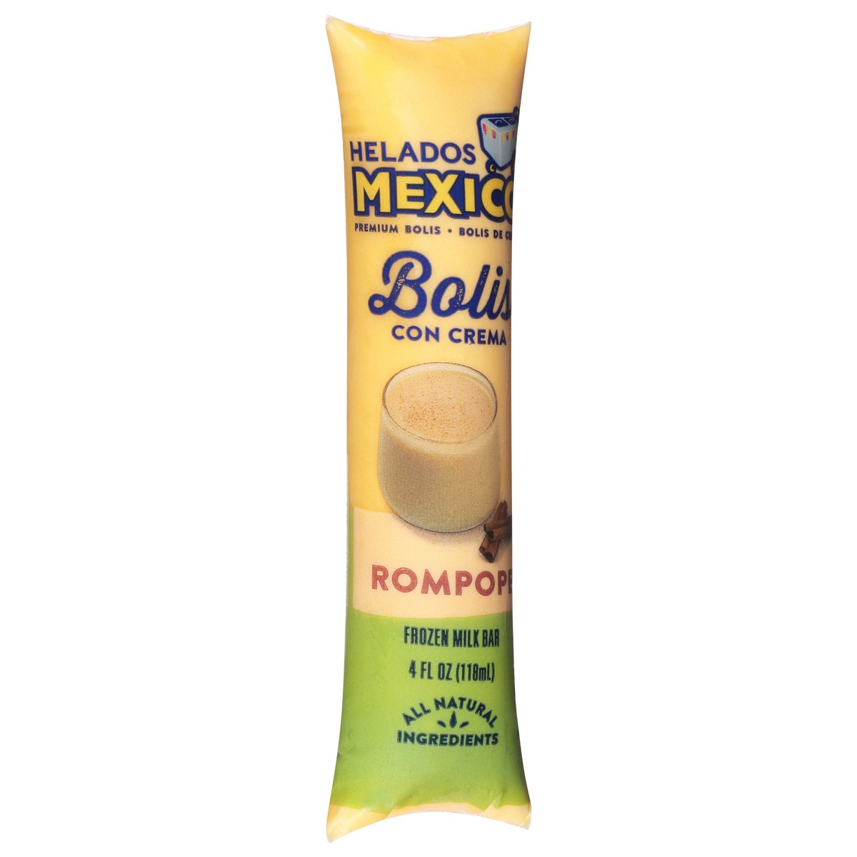 slide 9 of 9, Helados Mexico Premium Rompope Frozen Milk Bar 4 fl oz, 6 oz