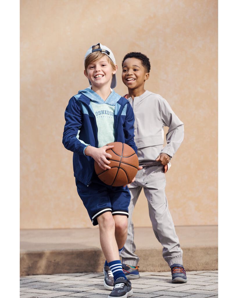 slide 3 of 3, Oshkosh Kid Sporty Mesh Fan Favorite Shorts Navy 8, 1 ct