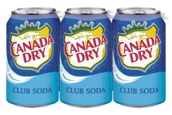 Canada Dry C/Dry Club Soda- 6 ct; 12 oz