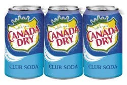 Canada Dry C/Dry Club Soda- 6 ct; 12 oz