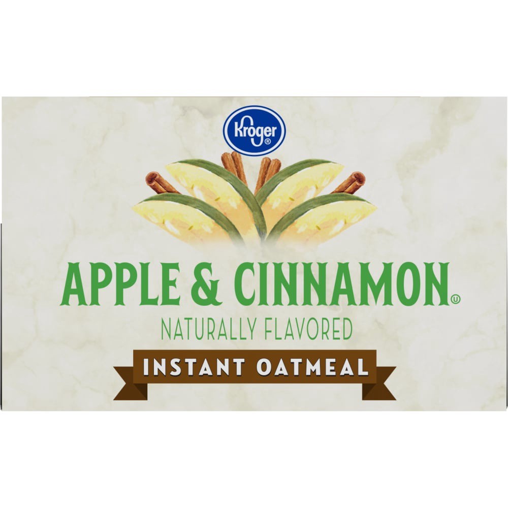 slide 2 of 5, Kroger Apples & Cinnamon Instant Oatmeal, 10 ct; 1.25 oz