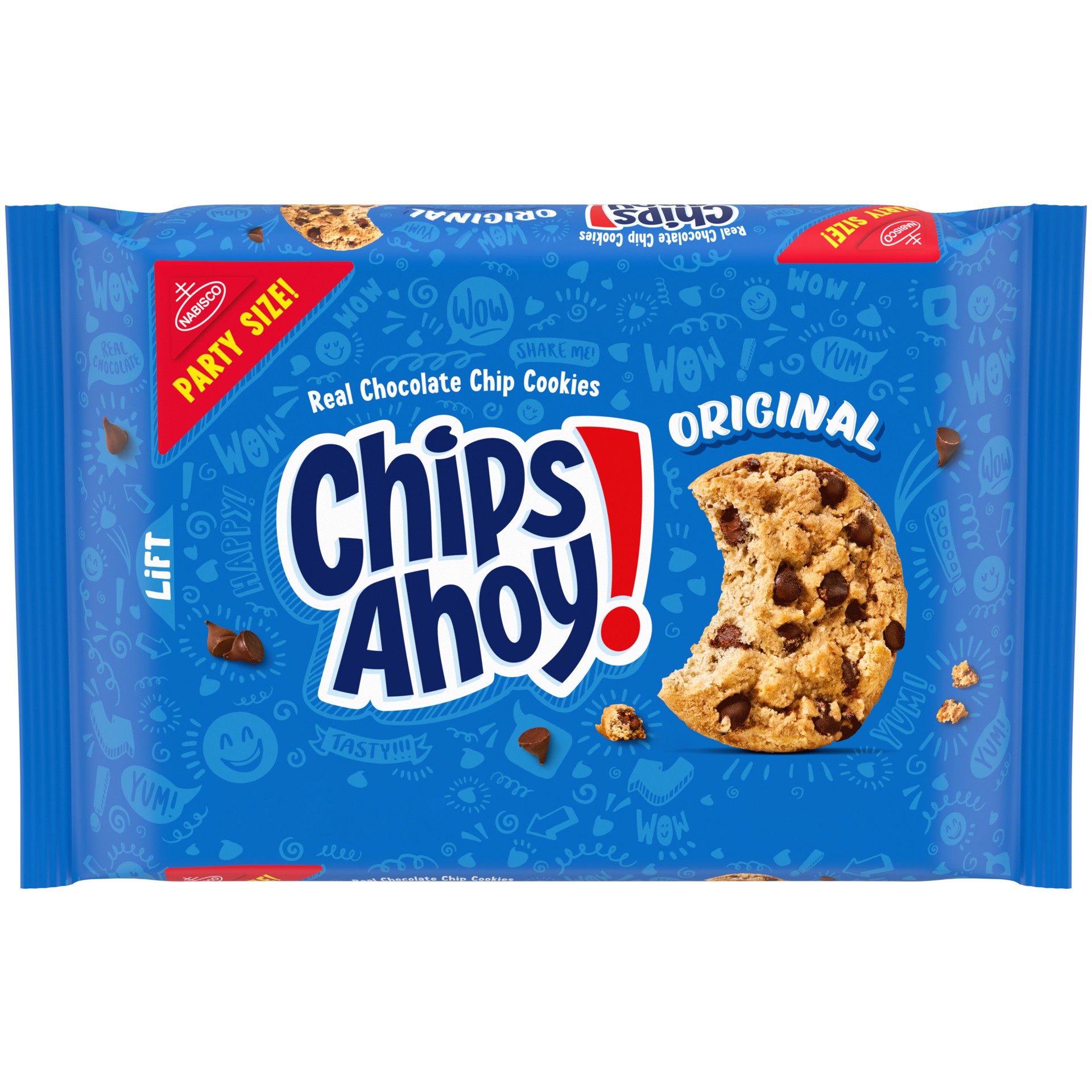 slide 1 of 9, CHIPS AHOY! Original Chocolate Chip Cookies, Party Size, 25.3 oz, 25.3 oz