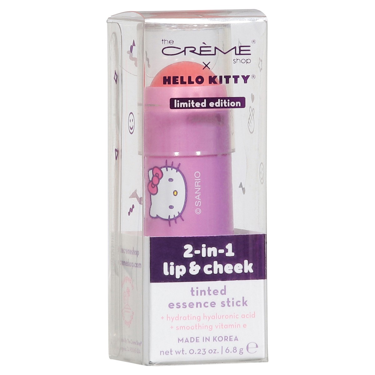 slide 2 of 13, The Crème Shop Hello Kitty 2-in-1 Lip & Cheek Tinted Pretty Bow Essence Stick 0.23 oz, 0.23 oz