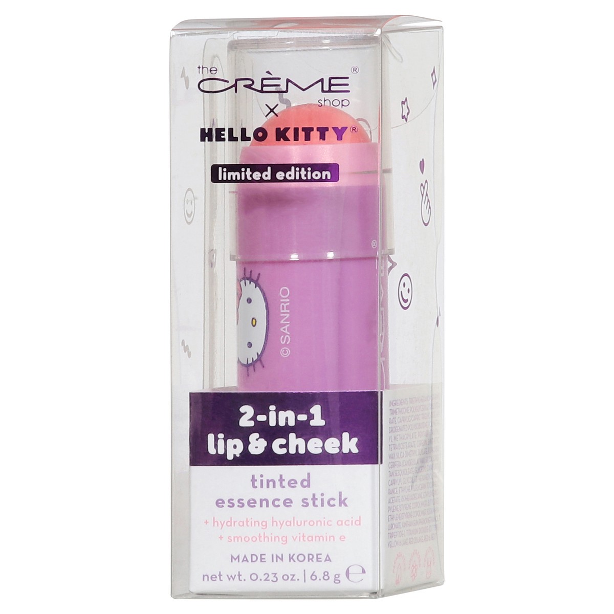 slide 13 of 13, The Crème Shop Hello Kitty 2-in-1 Lip & Cheek Tinted Pretty Bow Essence Stick 0.23 oz, 0.23 oz