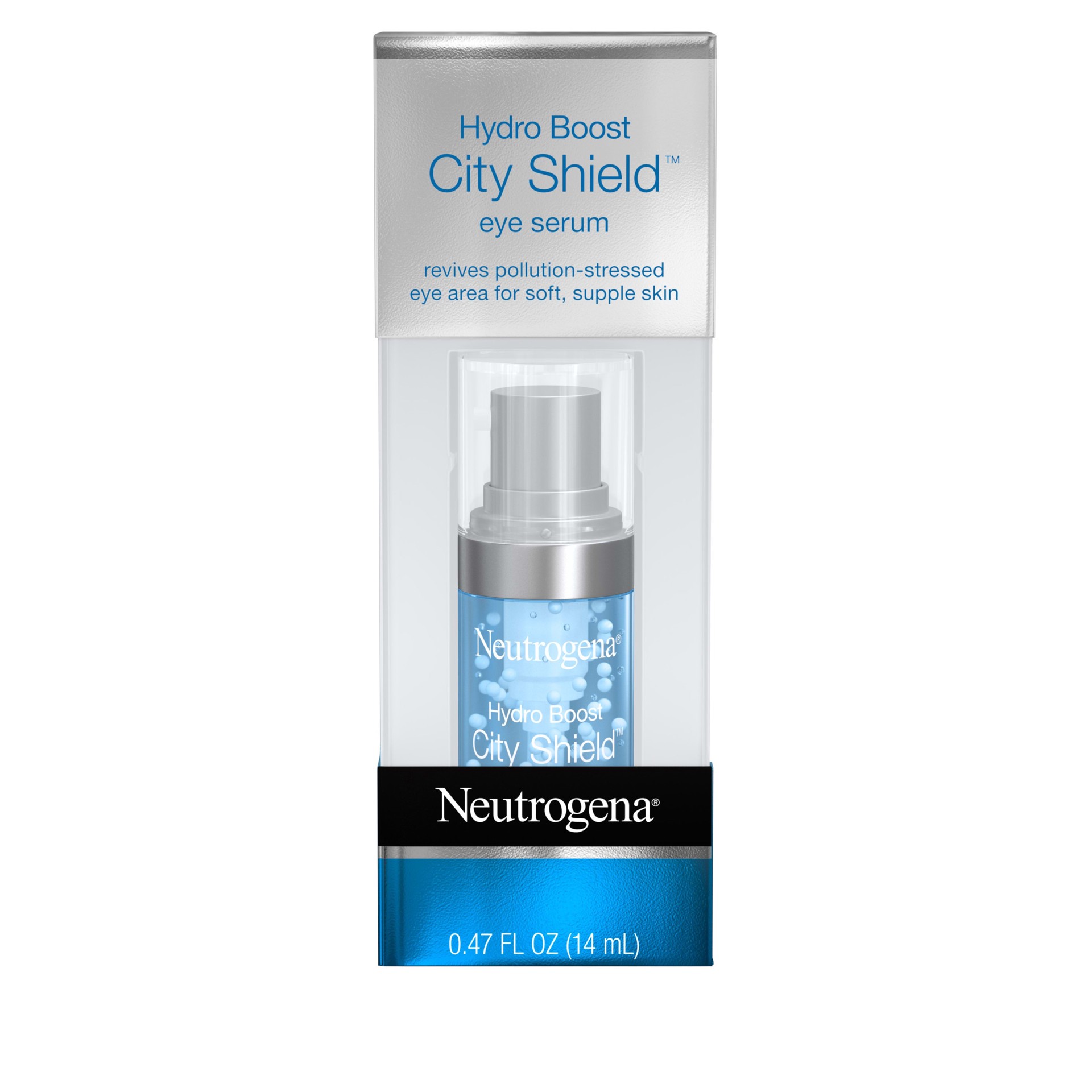 slide 5 of 5, Neutrogena Hydro Boost City Shield Hydrating Eye Serum with Hyaluronic Acid, Antioxidants, and Multivitamin Capsules for Pollution Stressed Skin, Oil-Free and Non-Comedogenic,.47 fl. oz, 0.47 fl oz