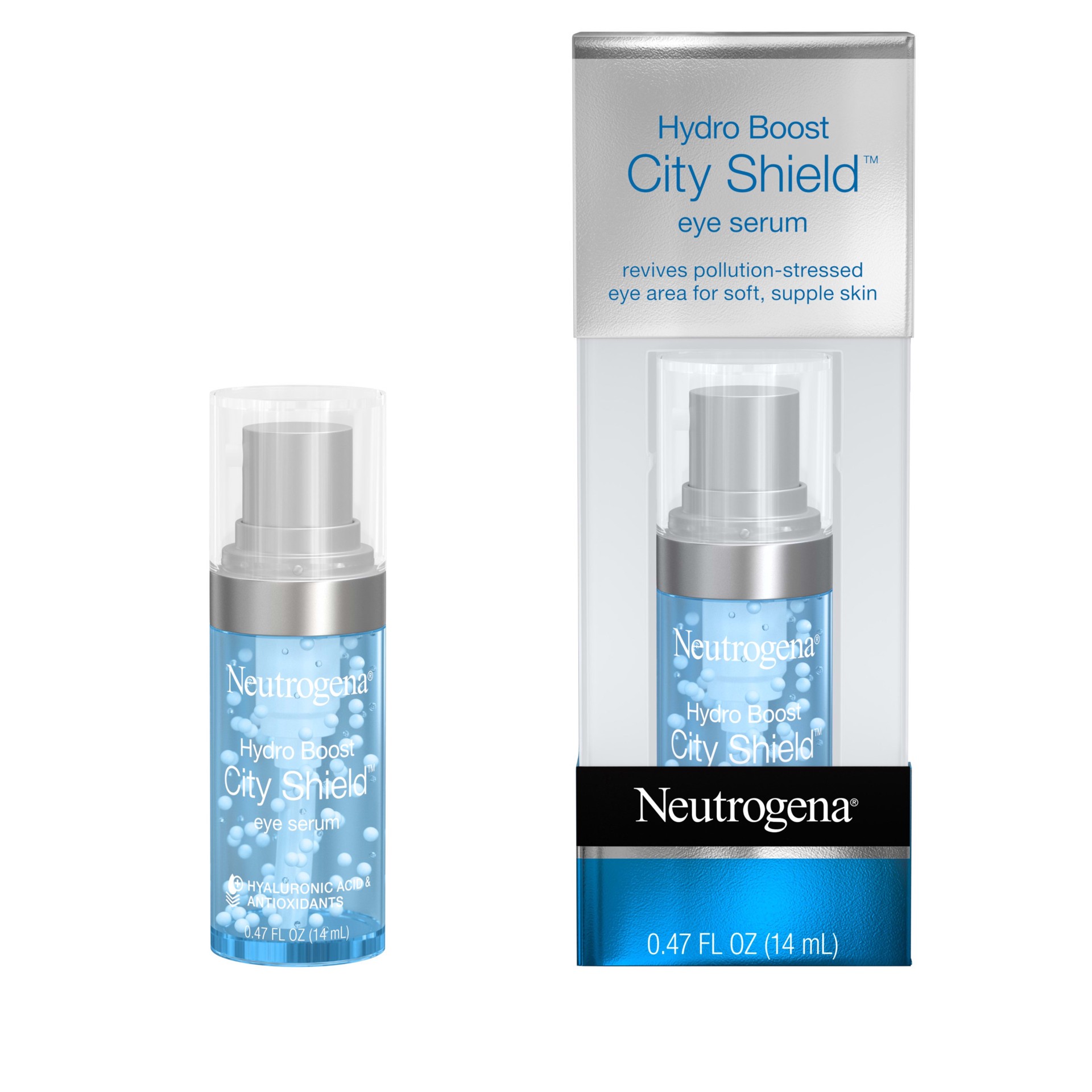 slide 3 of 5, Neutrogena Hydro Boost City Shield Hydrating Eye Serum with Hyaluronic Acid, Antioxidants, and Multivitamin Capsules for Pollution Stressed Skin, Oil-Free and Non-Comedogenic,.47 fl. oz, 0.47 fl oz