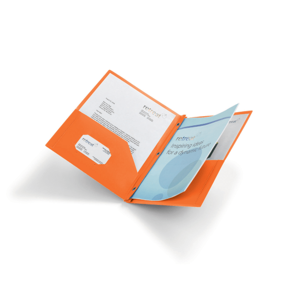 slide 3 of 4, Office Depot Brand 2-Pocket School-Grade Poly Folder With Prongs, Letter Size, Orange, 1 ct