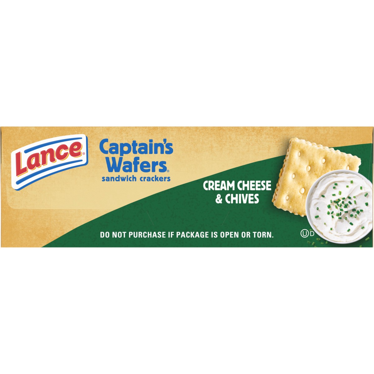 slide 3 of 11, Lance Sandwich Crackers, Captain's Wafers Cream Cheese and Chives, 6 Packs, 4 Sandwiches Each, 5.5 oz