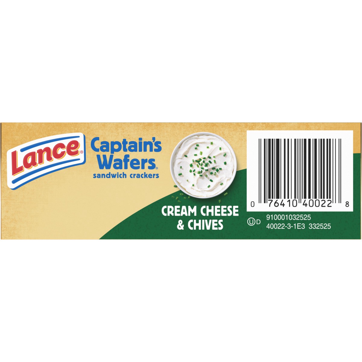 slide 7 of 11, Lance Sandwich Crackers, Captain's Wafers Cream Cheese and Chives, 6 Packs, 4 Sandwiches Each, 5.5 oz