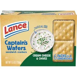 Lance Captain's Wafers Cream Cheese and Chives Sandwich Crackers