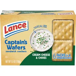 Lance Captain's Wafers Cream Cheese and Chives Sandwich Crackers