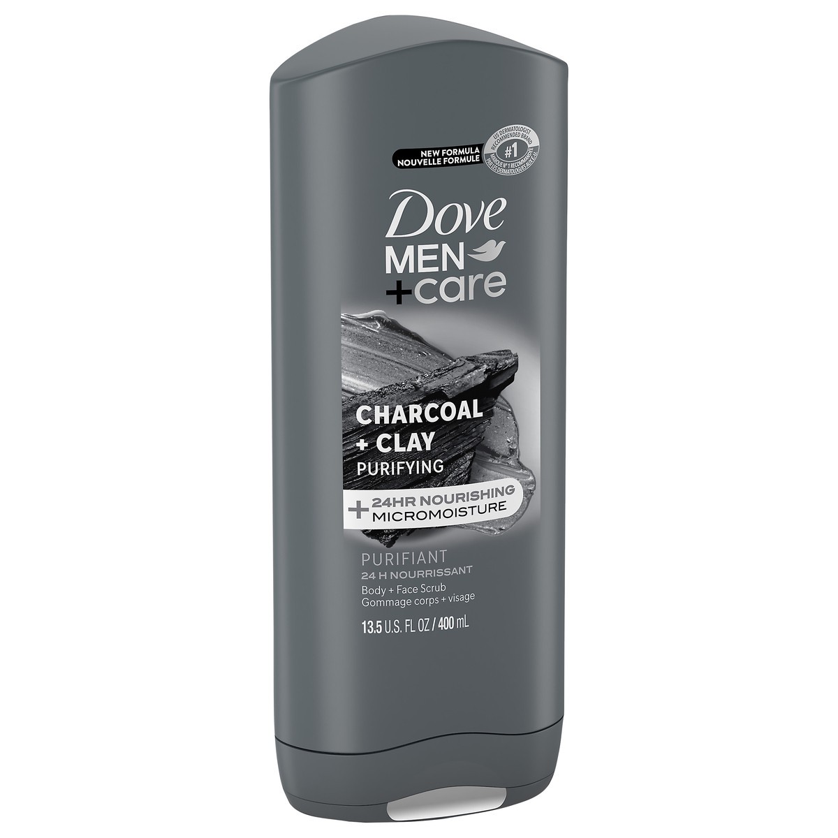 slide 2 of 7, Dove Purifying Charcoal + Clay Body and Face Wash, 13.5 oz, 13.5 oz