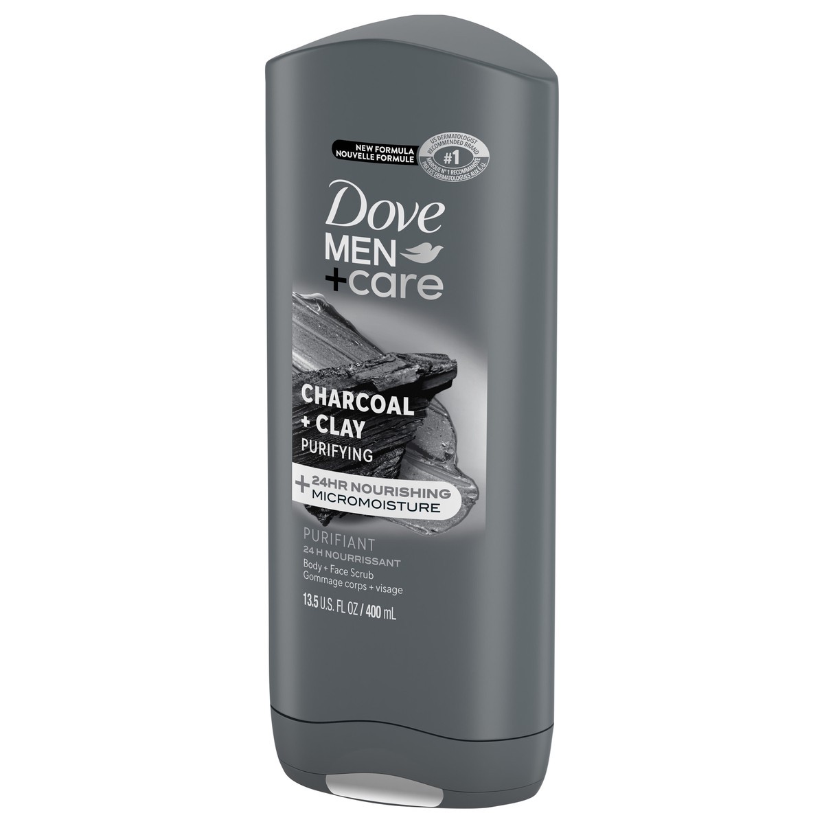 slide 5 of 7, Dove Purifying Charcoal + Clay Body and Face Wash, 13.5 oz, 13.5 oz