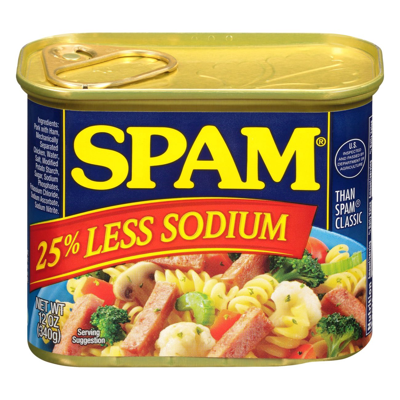 slide 1 of 8, SPAM 25% Less Sodium Classic Meatloaf 12 oz, 12 oz