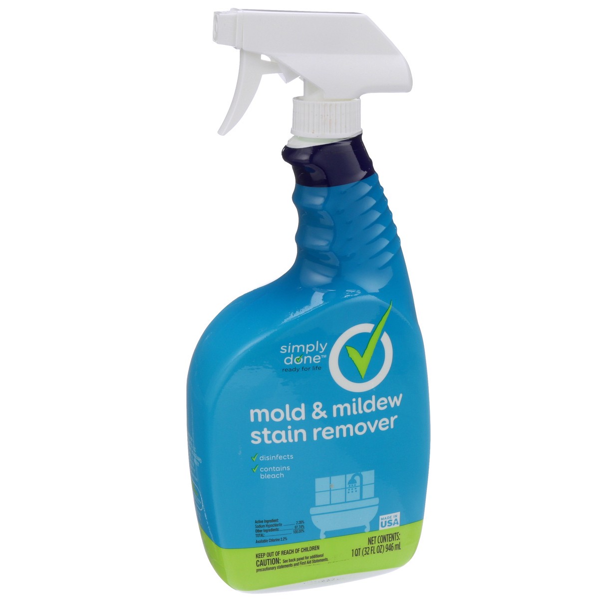 slide 9 of 10, Simply Done Mold & Mildew Stain Remover, 1 qt