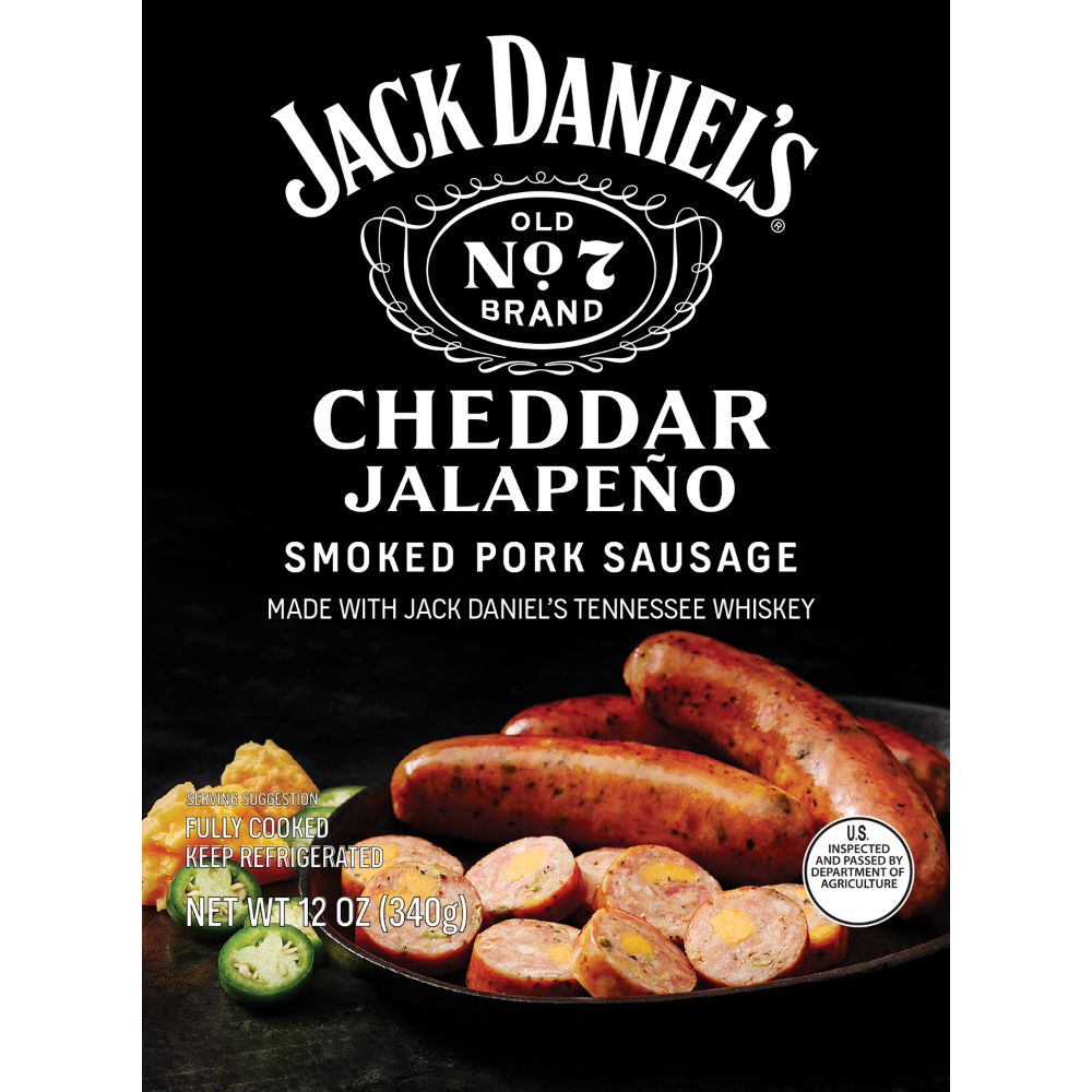 slide 2 of 2, Jack Daniel's Cheddar Jalapeno Pork Sausage Links, 12 oz
