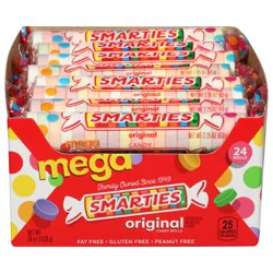 Smarties Mega Original Candy Rolls, 24 ea
