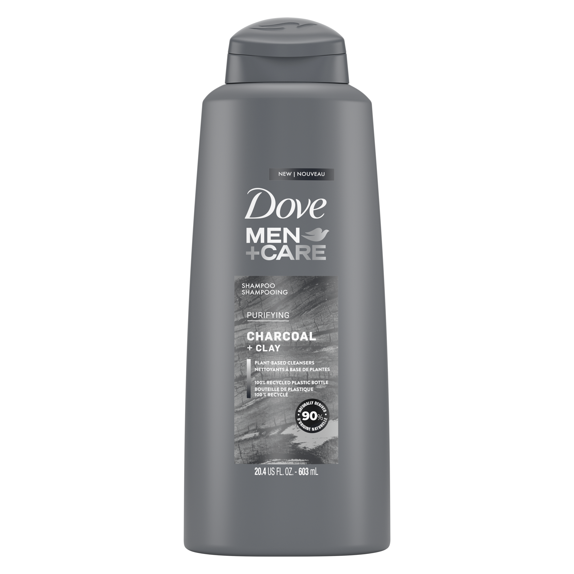 slide 3 of 5, Dove Men+Care Shampoo Charcoal + Clay, 20.4 oz, 20.40 oz