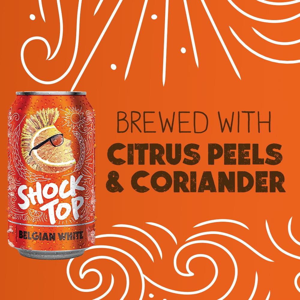 slide 4 of 8, Shock Top Belgian White, 12 fl oz