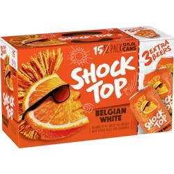 Shock Top Belgian White, 15 Pack 12 fl. oz. Cans, 5.2% ABV